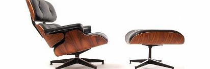 The Eames Lounge and Ottoman in Rosewood The
