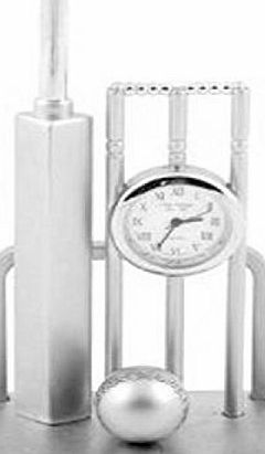 The Emporium Miniature Clocks Miniature Cricket Bat, Ball and Wickets Novelty Collectors Clock 9648S