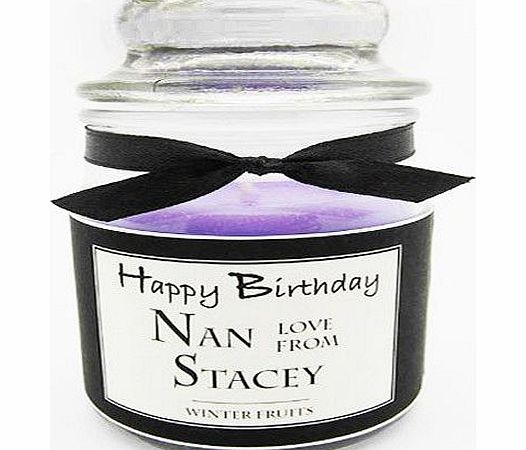 Luxury personalised scented candle - Happy Birthday - Merry Christmas - Thank you - etc, any message you would like