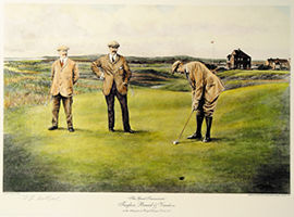 The Great Triumvirate Hand Coloured Etching