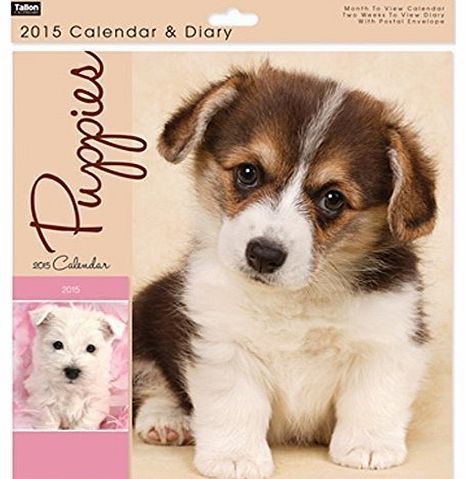 The Home Fusion Company Cute Puppies Dogs 2015 Calendar Year Month to View Free Diary