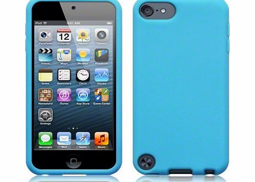 The Keep Talking Shop iPod Touch 5 Blue Silicone Skin Case Cover Jacket Protector From Keep Talking Shop iPod Touch 5 5G 5th Generation Accessories