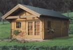 Manston Log Cabin: Shutters (one side) 69 x 79 - Natural Timber