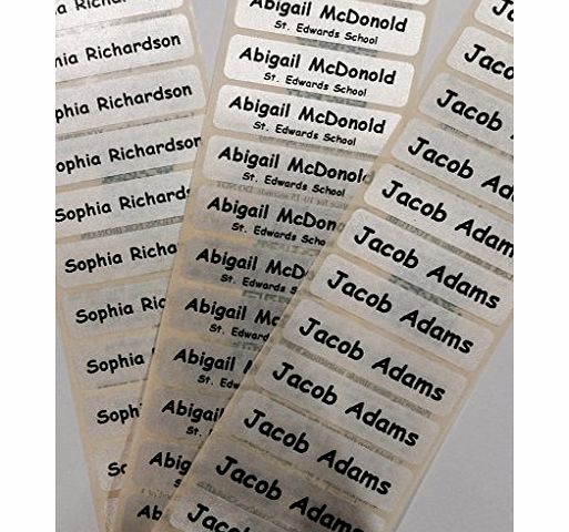 The Nametape Company 50 PRE-CUT Printed Name Tapes/Labels IRON-ON School Uniform tags Pre-Cut nametapes in Soft satin fabric