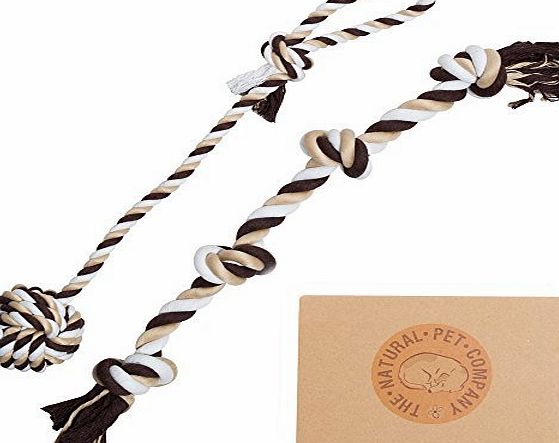 The Natural Pet Company Two Fantastic Quality Dog Toys in Beautiful Gift Box by The Natural Pet Company (Tug-of-War Dog Rope Toy Double Pack) (For Interactive Play With Your Dog).
