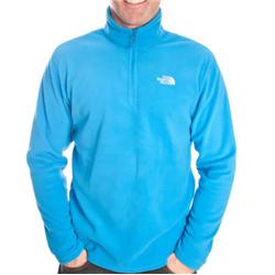 North Face 100 Glacier 1/4 Zip Fleece - Blue