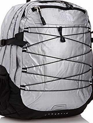 The North Face Womens Borealis Backpack - Metallic Silver Rip Stop/TNF Black, One Size