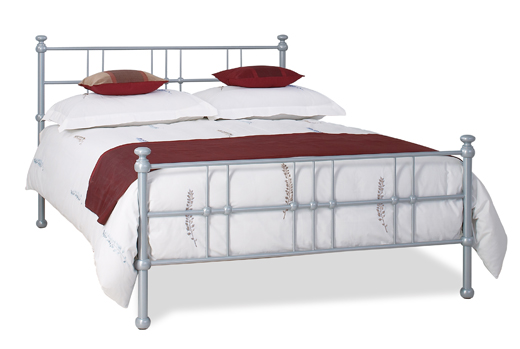 Carnew Bedstead - Glossy Silver