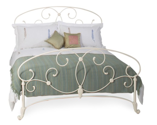 Double Arigna Bedstead - Glossy Ivory