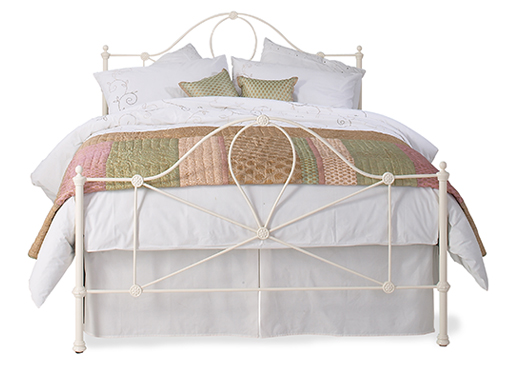 Double Marseille Bedstead - Glossy Ivory