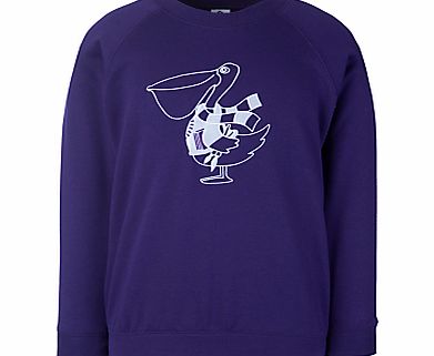 The Perse Pelican Nursery Sweatshirt, Purple