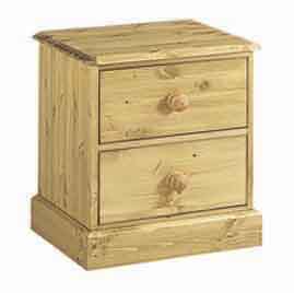 The Pine Factory 2 DRAWER BEDSIDE CABINET