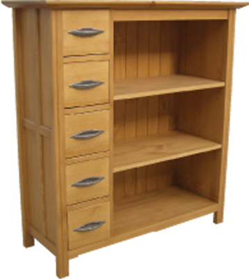 The Pine Factory LINTON 5 DRAWER BOOKCASE