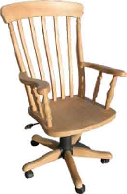 The Pine Factory OFFICE CHAIR HIGH SLAT BACK
