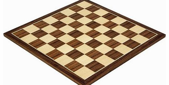 The Regency Chess Company 12.5 Inch Walnut and Maple Chess Board