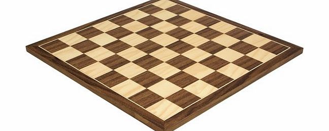 The Regency Chess Company 15.75 Inch Walnut and Maple Chess Board