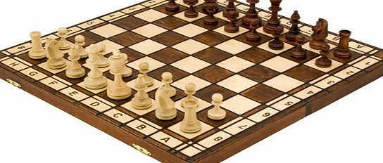 The Regency Chess Company 16`` European Folding chess set amp; No.4 Staunton pieces