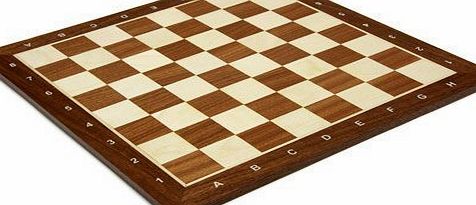 The Regency Chess Company 16`` Inlaid wooden chess board. Alpha numeric No. 4