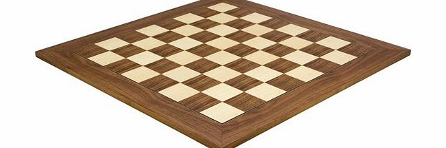 The Regency Chess Company 21.7 Inch Walnut and Maple Deluxe Chess Board