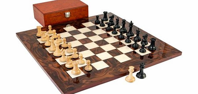 The Regency Chess Company Black Sovereign Luxury Chess Set