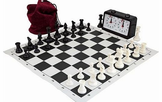 Complete Tournament Chess Set Black
