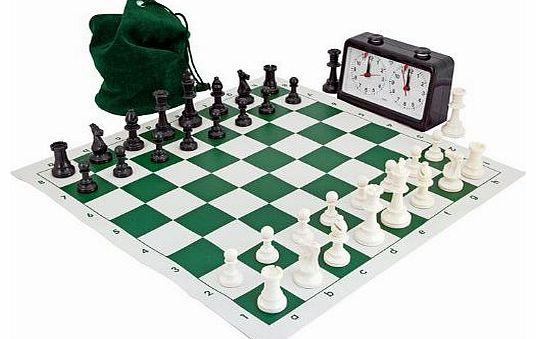 Complete Tournament Chess Set Green