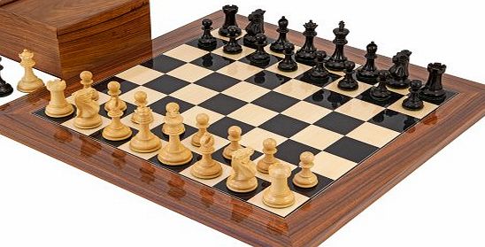 The Regency Chess Company, England Highgrove Palisander Chess Set with Sheesham Box