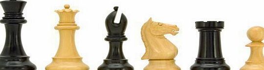The Regency Chess Company Sentinel Series Ebony and Boxwood Staunton Chess Pieces 4 Inches