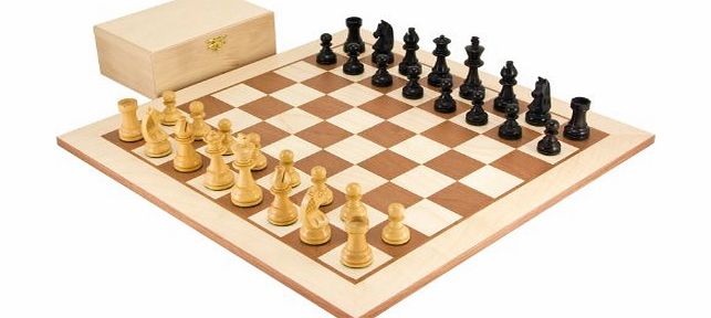 The Regency Chess Company The Down Head Black Challenger Chess Set