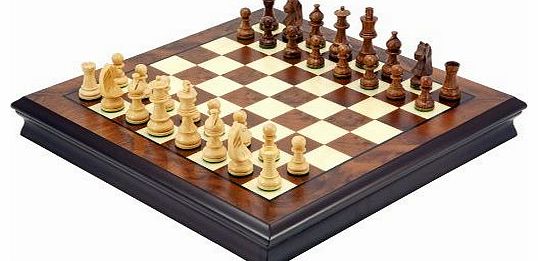 The Regency Chess Company The Premier Sheesham and Walnut Luxury Chess Set