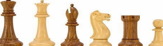 The Regency Chess Company Victoria Series Sheesham and Boxwood Chessmen 3.75 Inches