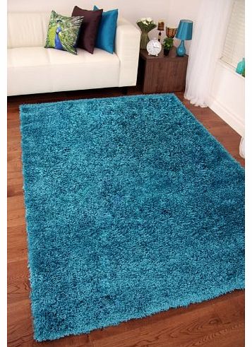 TEAL BLUE LUXURIOUS THICK SHAGGY RUGS 7 SIZES AVAILABLE 60cmx110cm (2ft x 3ft7``)