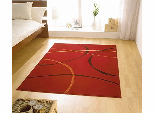 The Rug Seller RETRO HALLWAY RUNNERS AND RUGS 9255 277 RED