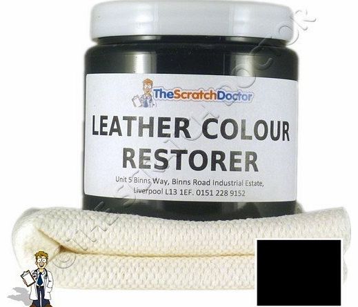 The Scratch Doctor BLACK Leather Colour Restorer for Faded and Worn Leather Sofa etc. (250ml)