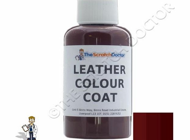 The Scratch Doctor Leather Colour Coat Re-Colouring Kit / Dye Stain Pigment Paint (Maroon)