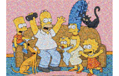 the Simpsons Family Photomosaic Puzzle
