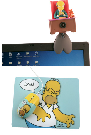 The Simpsons Mr Burns USB Webcam, Mouse and Mat Set