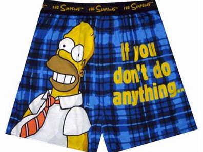 THE SIMPSONS  Homer Dont Do Anything Boxer Shorts, Medium, Waist 32 - 34``