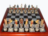 The Traditional Games Co Ltd Troy/Sparta Hand Decorated Chess Pieces and Board (AB001)