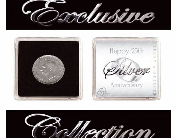 The Traditional Gift Co LUCKY SIXPENCE FOR 25TH SILVER WEDDING ANNIVERSARY