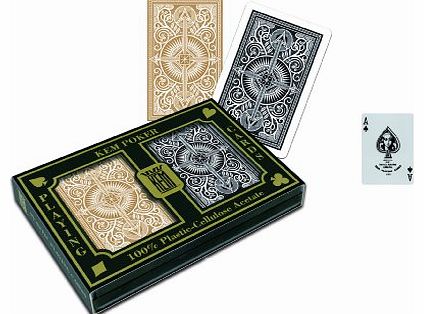 The United States Playing Card Company KEM Wide Arrow Plastic-Cellulose Playing Cards (Black/ Gold)