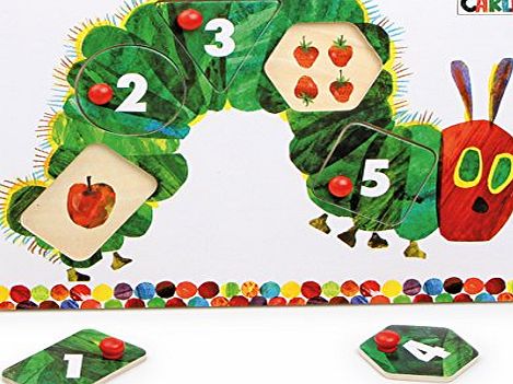 The Very Hungry Caterpillar Hungry Caterpillar Wood Peg Puzzle