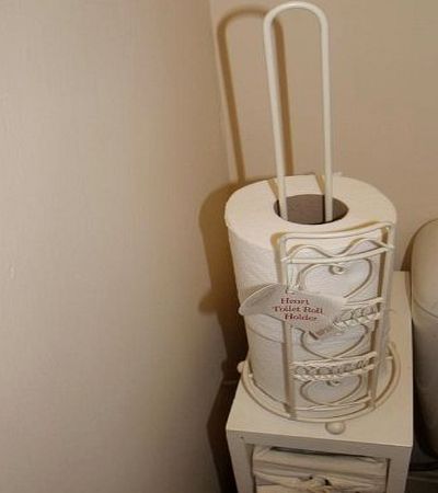 The Vintage Haert Collection New Shabby Chic Bathroom Tidy ~ Toilet Roll Holder Stand