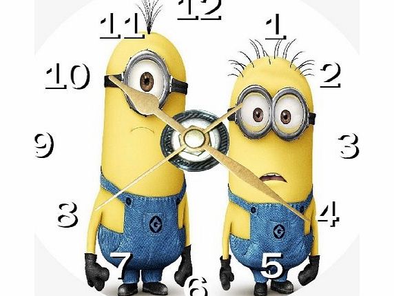 Despicable Me Minion Novelty Cd Clock + Free Desktop Stand