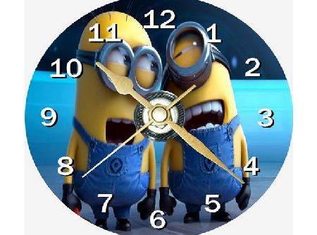Despicable Me Minions 2 Novelty Cd Clock + Free Desktop Stand