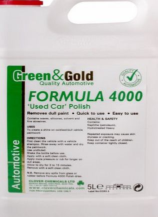 TheChemicalHut Formula 4000 Used Car Polish Paintwork Renovator Wax (5L) - Comes With TCH Anti-Bacterial Pen!