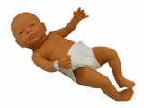 thedollstore Brown Baby Girl Doll Original New Born 52cm NEW