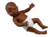 thedollstore Tiny Babies Black Baby Boy Doll 34cm NEW