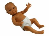 thedollstore Tiny Babies Brown Baby Girl Doll 34cm NEW