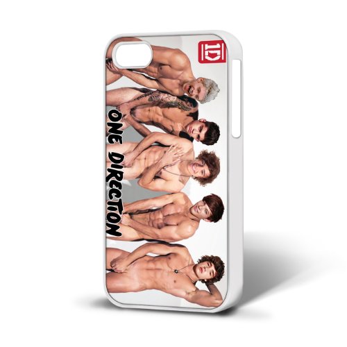 I-148 - White - One Direction Group - Celebrity Singer - iPhone 4 / 4s Clip on Case - Plastic - Xmas / Birthday Gift